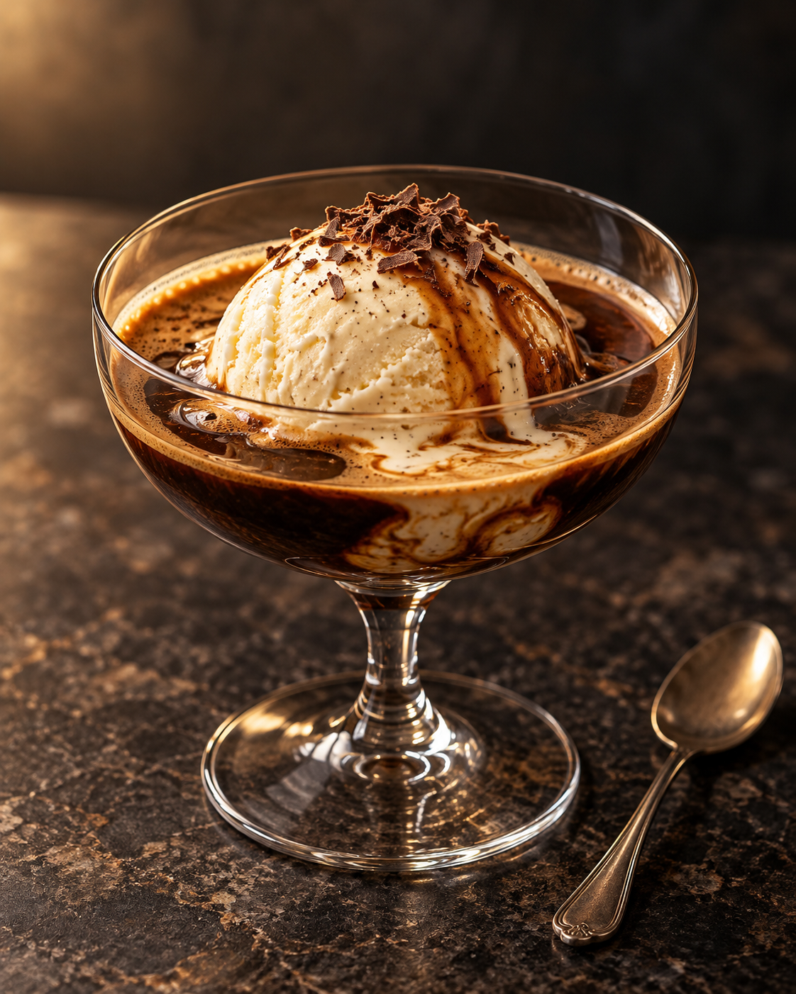 Vanilla ice cream with KARAHIYO espresso cocktail